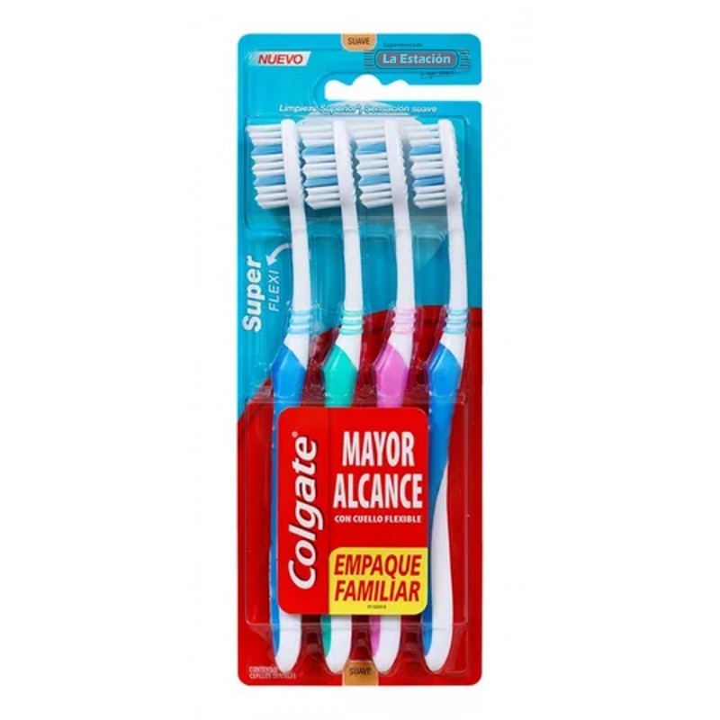 CEPILLO DENTAL COLGATE X 4 U SUPER FLEXI