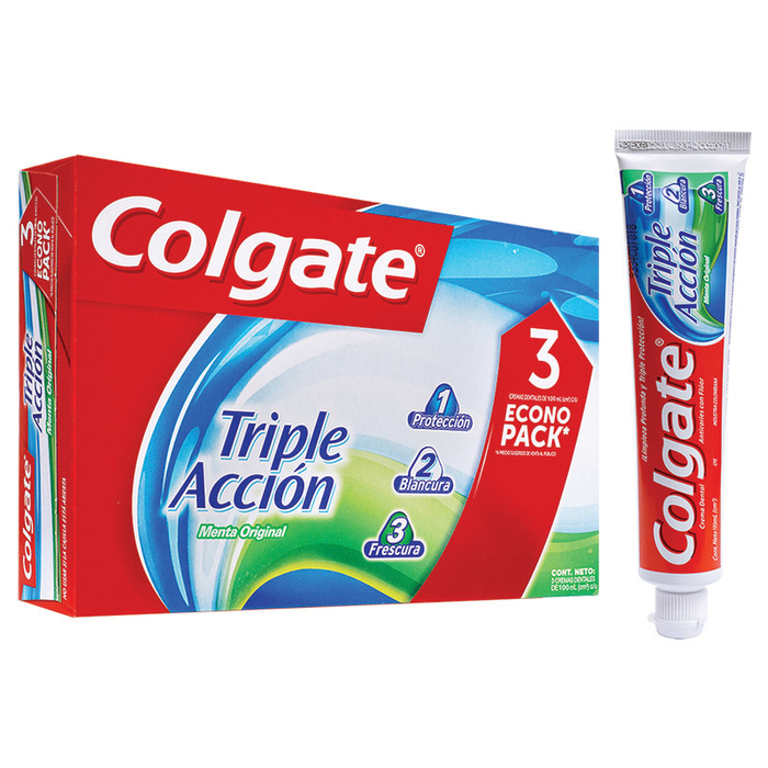 CREMA DENTAL COLGATE X 100 ML X 3U TRIPLE ACCION