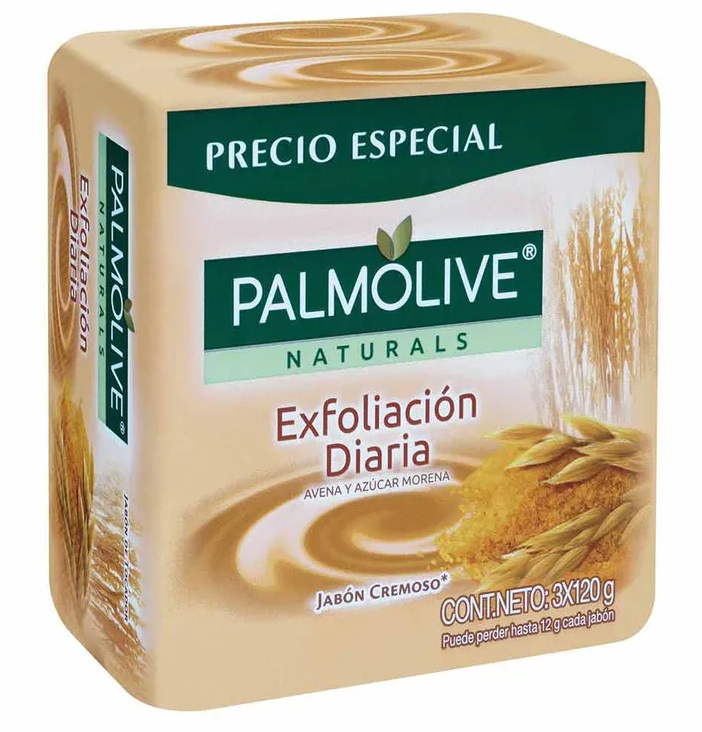 JABON BARRA PALMOLIVE X 110 G AVENA Y AZUCAR MORENA