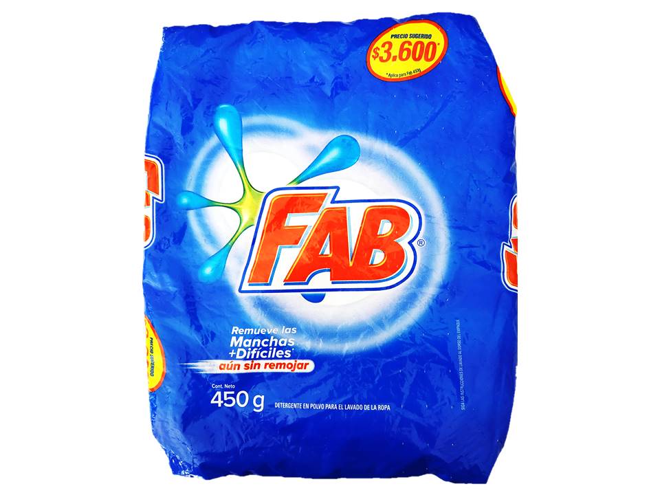 DETERGENTE FAB X  450  GR FLORAL ULTRA  FLASH