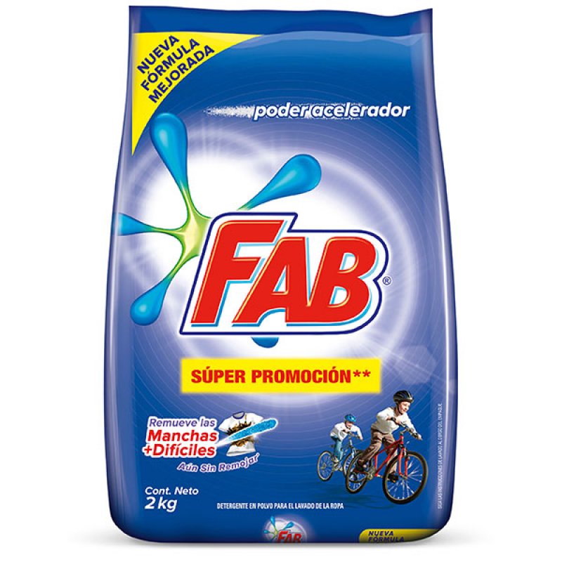 DETERGENTE FAB X 2000 GR FLORAL ULTRA FLASH