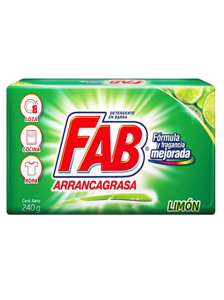 JABON BARRA FAB X 200 GR LIMON