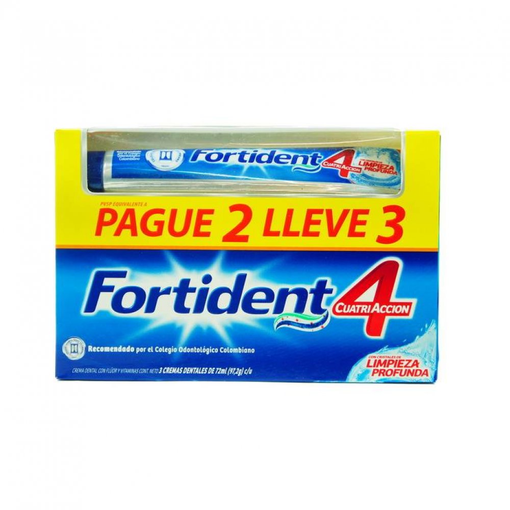 CREMA DENTAL FORTIDENT X 70 ML/85G LIMPIEZA PROFUNDA