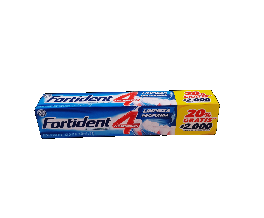 CREMA DENTAL FORTIDENT X 60 ML/76G LIMPIEZA PROFUNDA