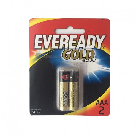 PILA EVEREADY GOLD AAA PAR TARJETA