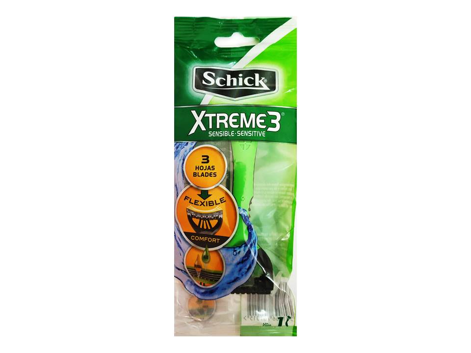 PRESTOBARBA SCHICK 3HJS P/SESIBLE VERDE