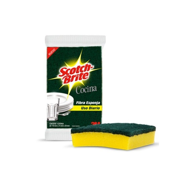 ESPONJA SCOTCH BRITE CLASICA DOBLE USO X 1 U
