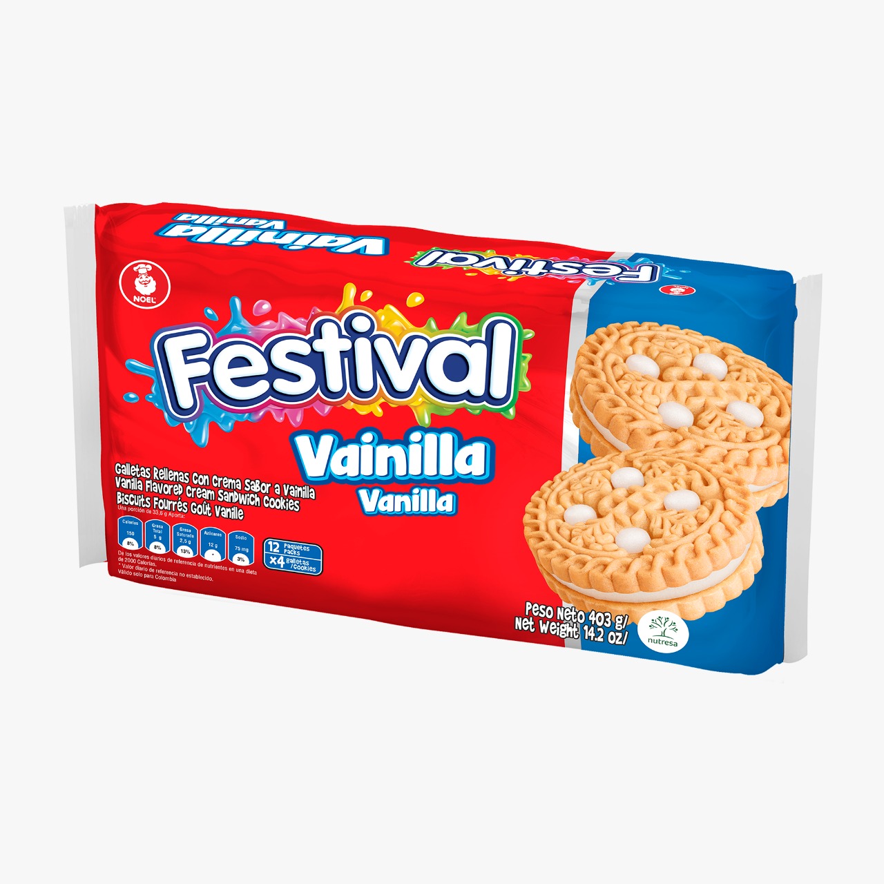 GALLETA FESTIVAL 12X4 VAINILLA