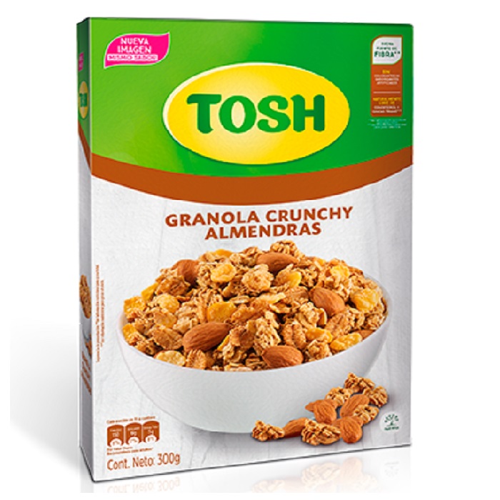 GRANOLA TOSH X 300 GR CJ ALMENDRAS