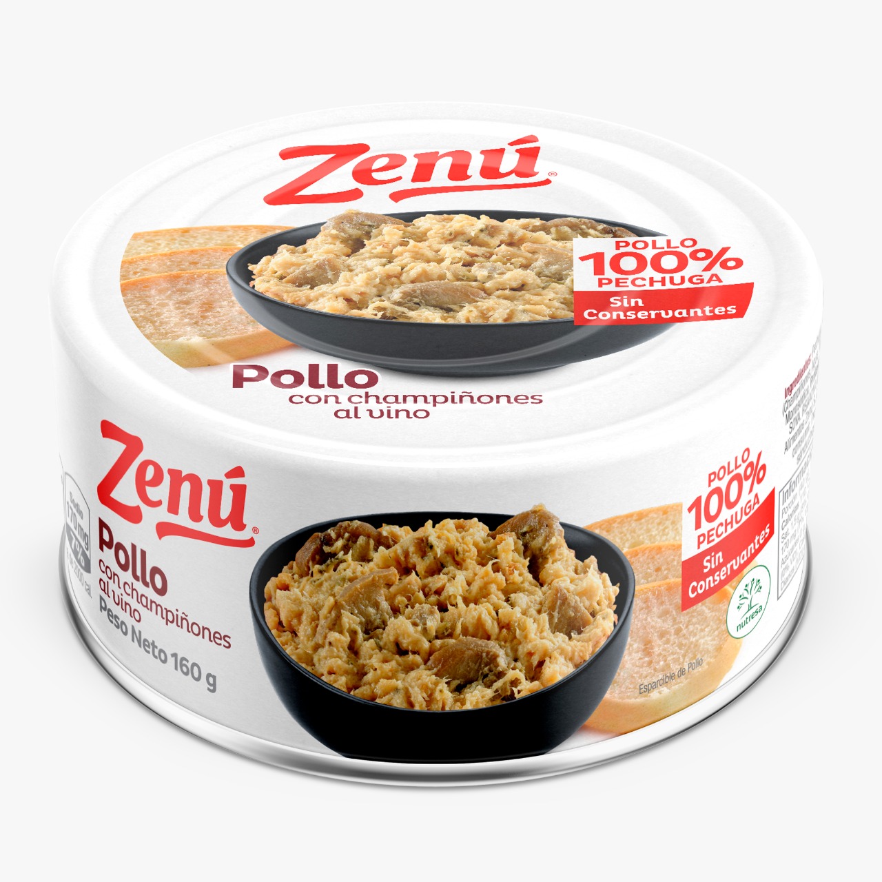 POLLO ZENU CHAMPIÑONES AL VINO X 160GR