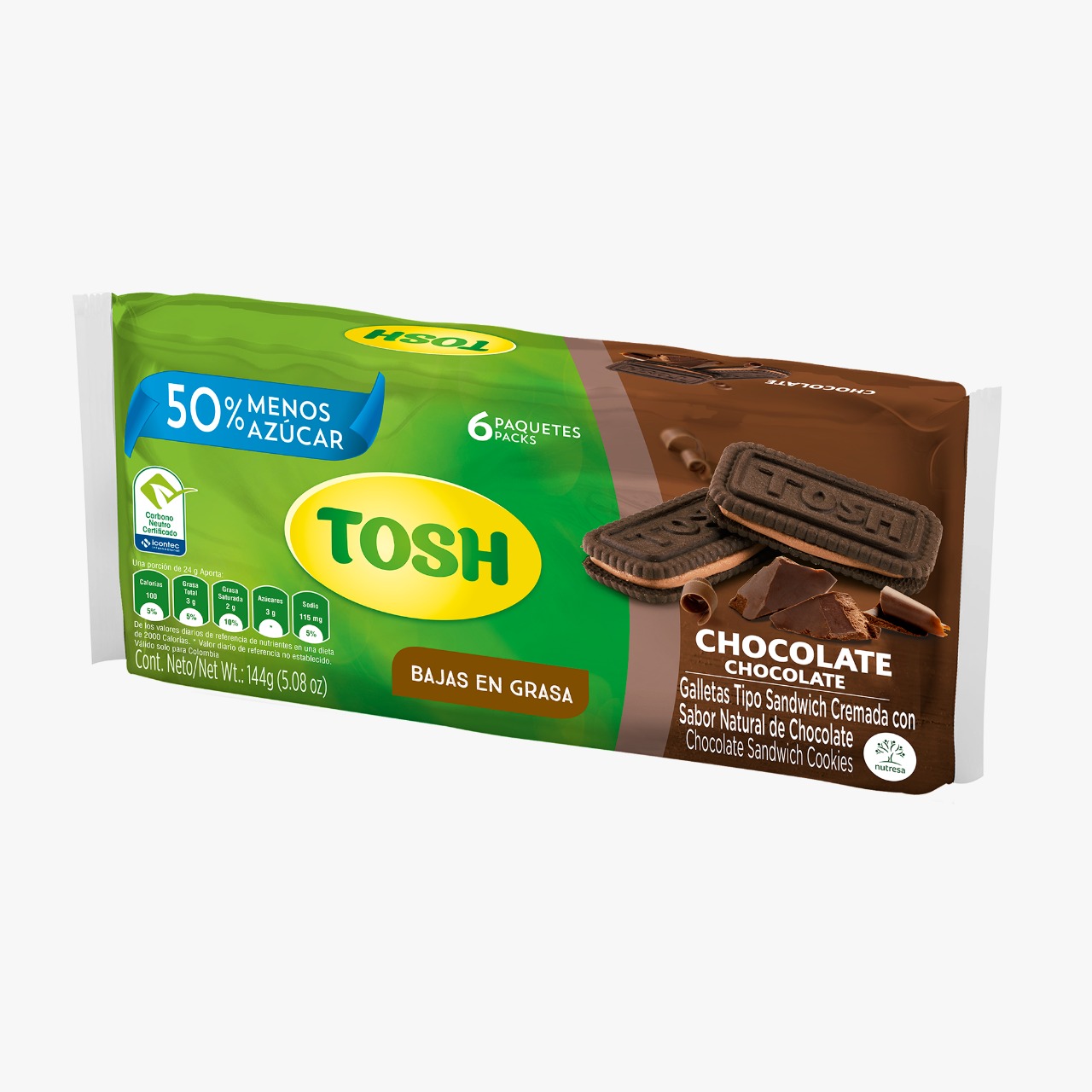 GALLETA TOSH X 6U CHOCOLATE