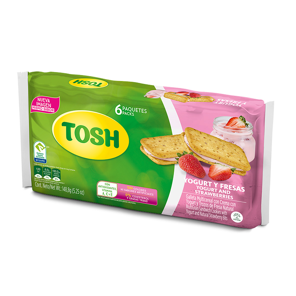 GALLETA TOSH X 6U FRESA