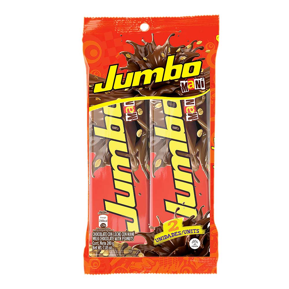 CHOCOLATINA JUMBO MANI 2X100/90G