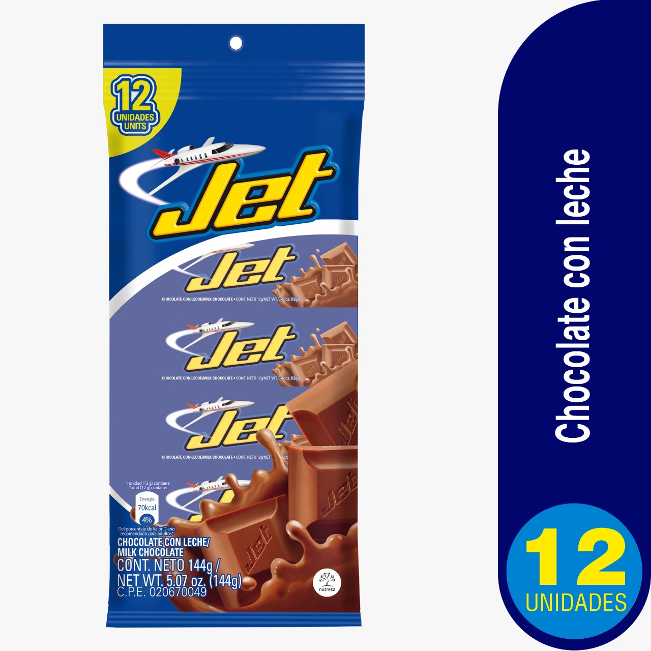 CHOCOLATINA JET LECHE 12X11G
