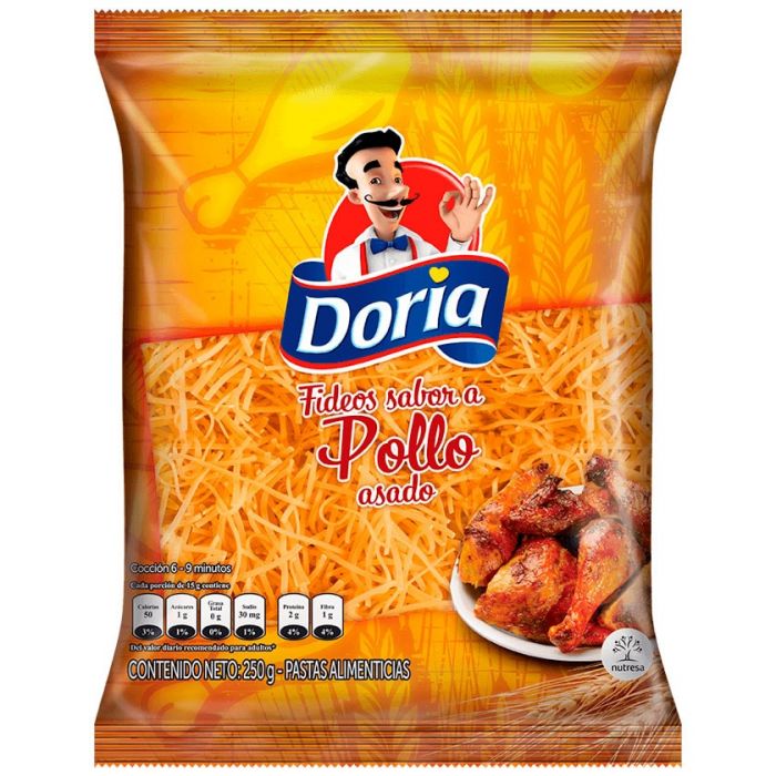 PASTA DORIA FIDEO X 250 GR POLLO