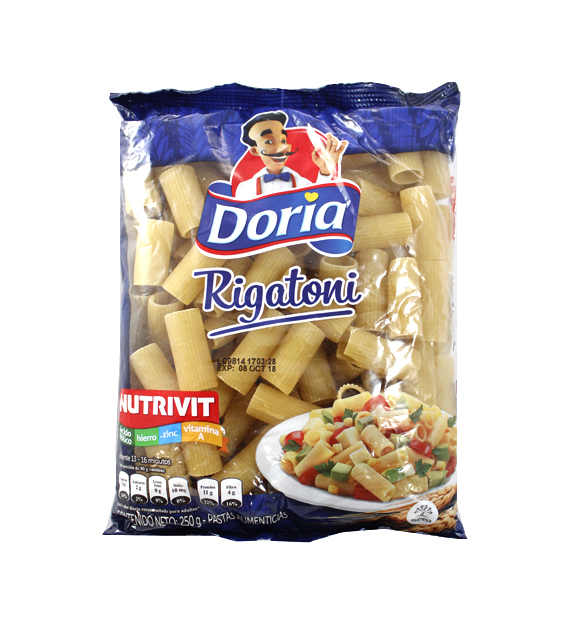 PASTA DORIA X 250 GR RIGATONI