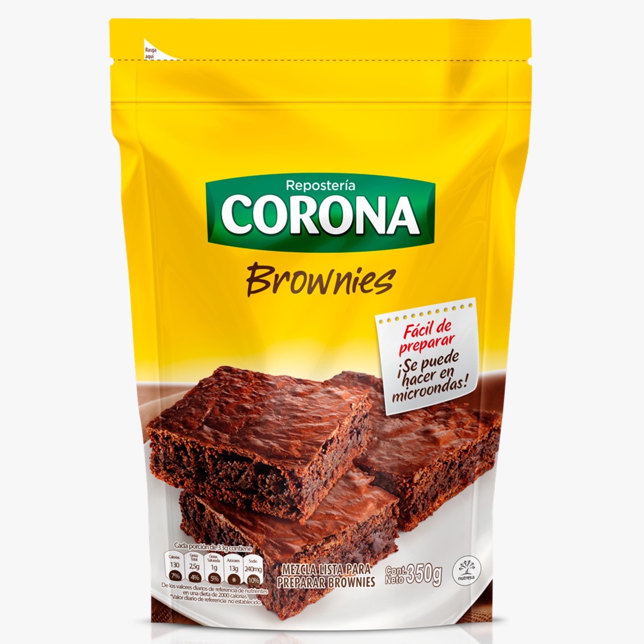 TORTA CORONA BROWNIES X 350 G