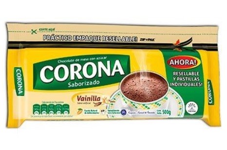 CHOCOLATE CORONA X 500 GR VAINIL