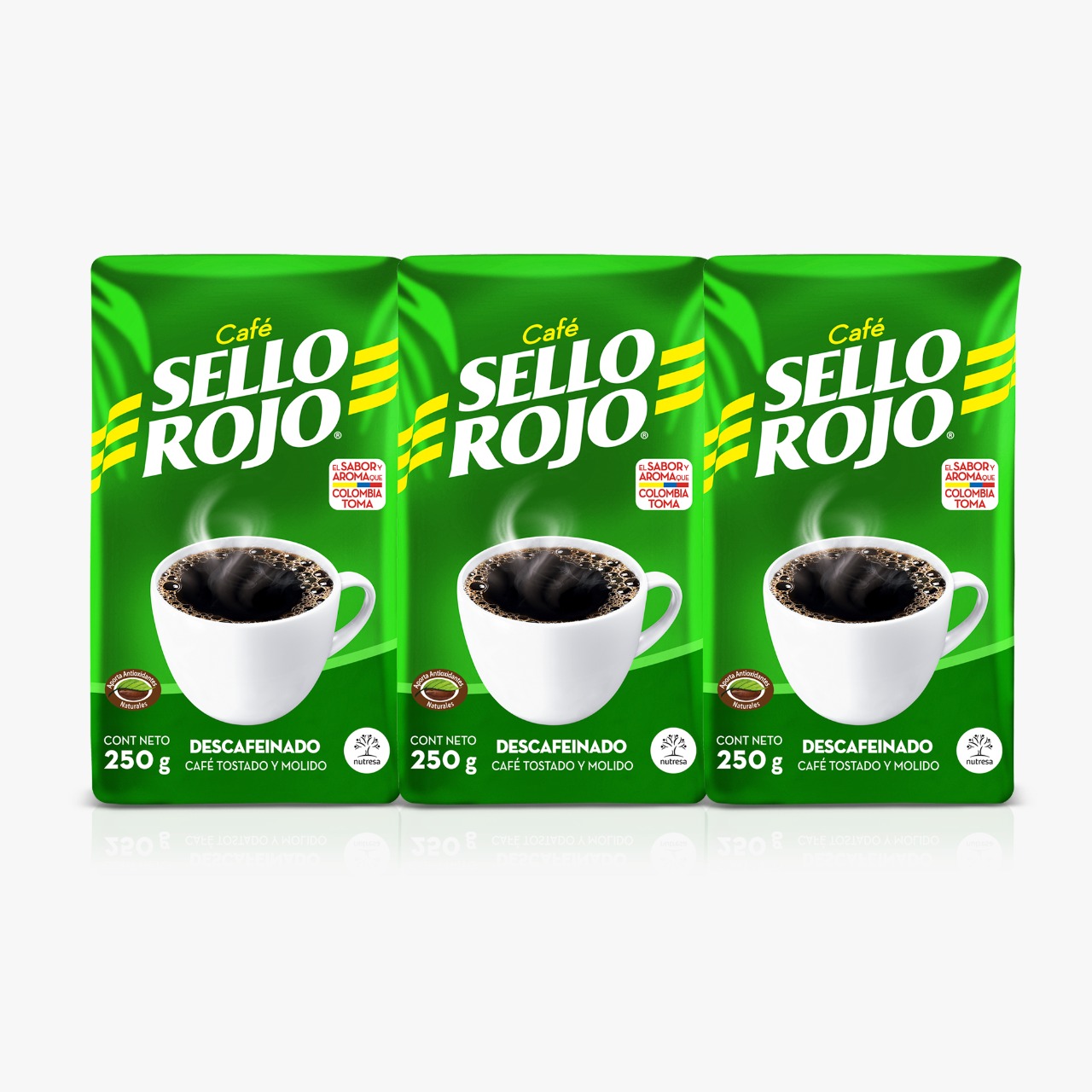 CAFE SELLO ROJO X 250 GR DESCAFEINADO