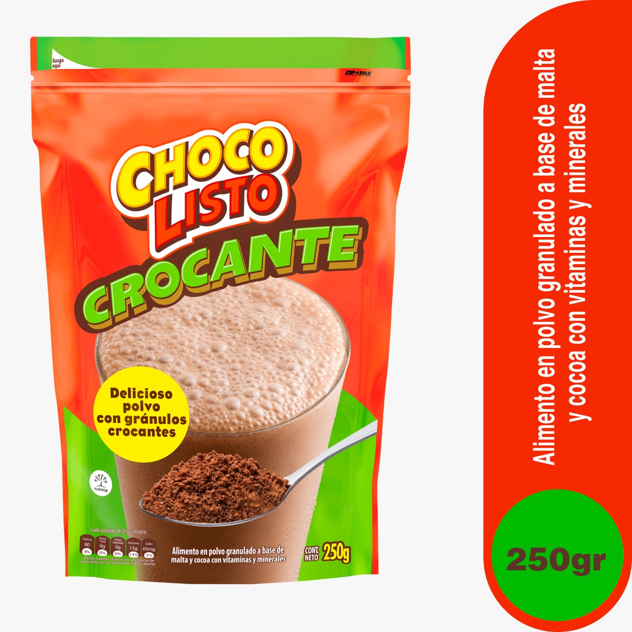 CHOCOLISTO CROCANTE X 250 GR
