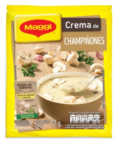CREMA MAGGI X 72/58 GR CHAMPIÑONES
