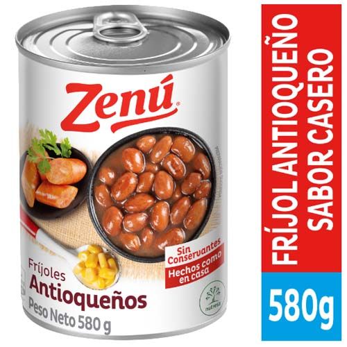 FRIJOL ZENU ANTIOQUEÑO X 580 GR