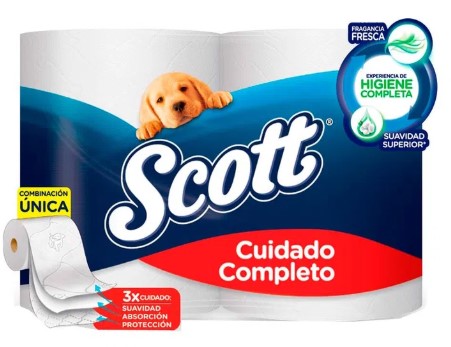 PAPEL HIG SCOTT X 4 ROL XXG C. COMPLETO ROJO
