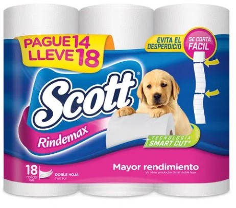 PAPEL HIG SCOTT RINDEMAX DOBLE HIG X 18 ROL
