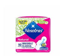 TOALLAS HIG NOSOTRAS INVISI CLASI NATU X 10 U