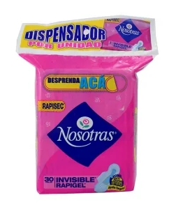 TOALLAS HIG NOSOTRAS INVISI RAPIGEL X 30 U