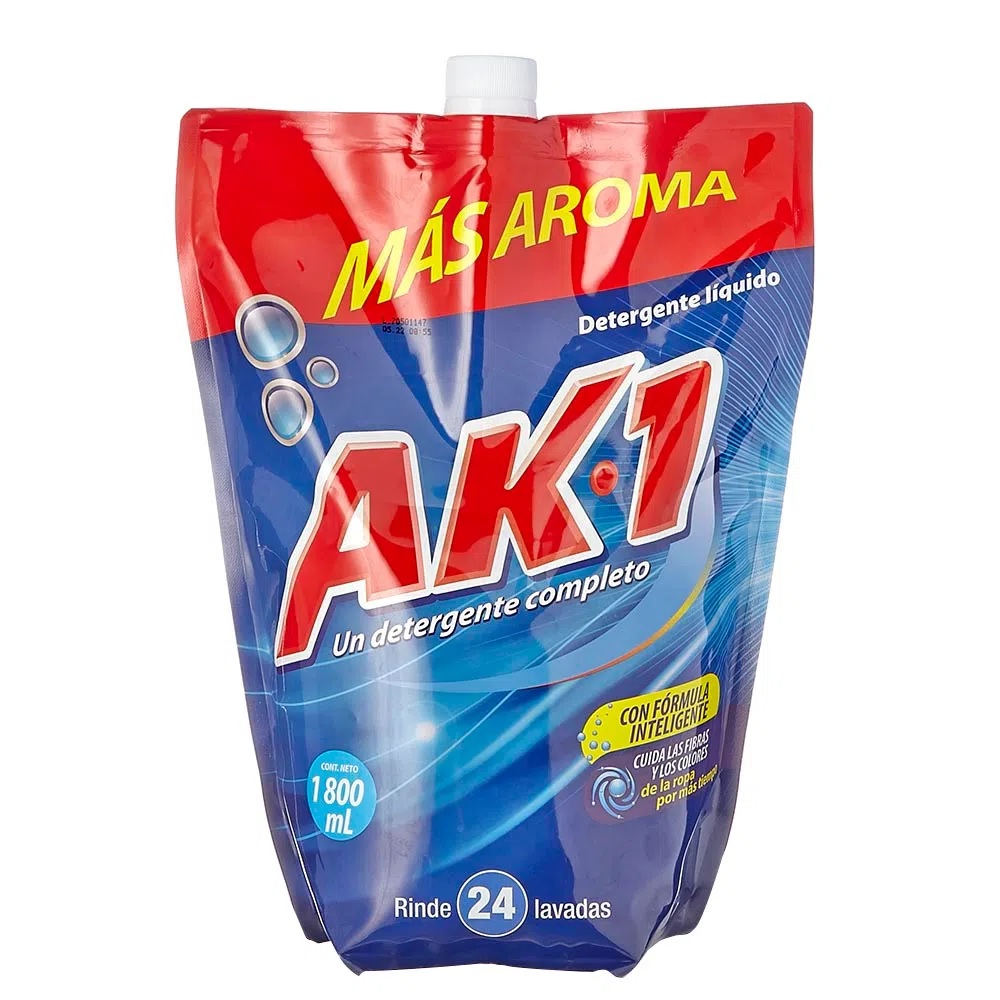 DETERGENTE AK1 LIQ X 1800 ML DP FLORAL-SUAVIZ