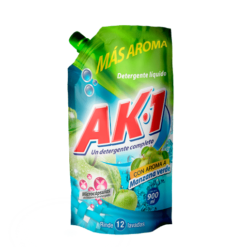 DETERGENTE AK1 LIQ X 900 ML DP MANZANA