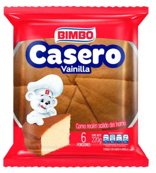 PONQUE BIMBO CASERO VAINILLA X 200 GR