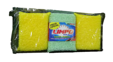 ESPONJA LIMPO COLORES X 3 U
