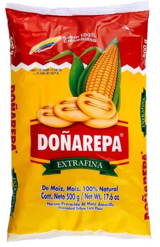HARINA MAIZ DOÑA AREPA AMARILLA X 500 GR