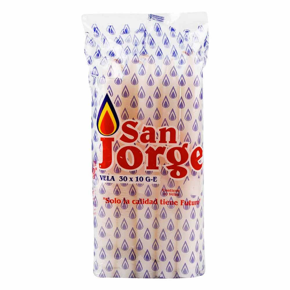 VELAS SAN JORGE COLA ROJA X 10 U