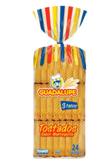 TOSTADAS GUADALUPE MANTEQUILLA X24U 280G
