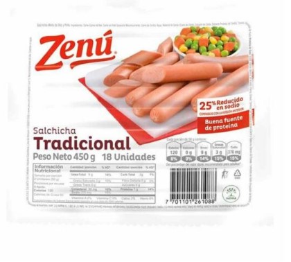 SALCHICHA ZENU TRADI X 450 GR 18U