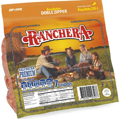 SALCHICHA RANCHERA X 230 GR 7U