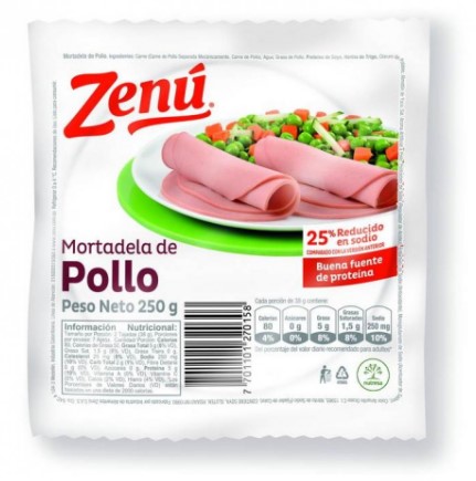 MORTADELA ZENU POLLO X 250 GR