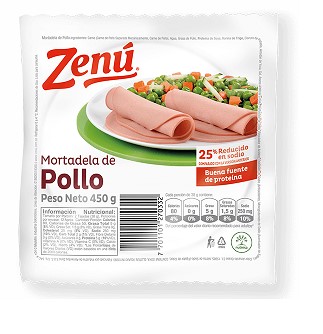 MORTADELA ZENU POLLO X 450 GR