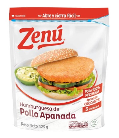 HAMBURGUESA ZENU POLL APANAD X 425G