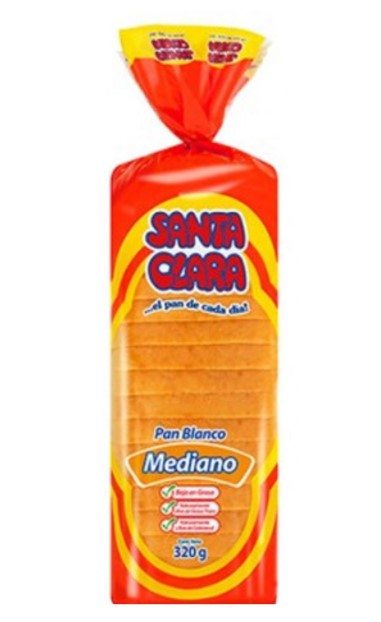 PAN TAJADO SANTA CLARA X 320G BLANCO