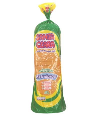 PAN TAJADO SANTA CLARA X 550 GR MANTEQU