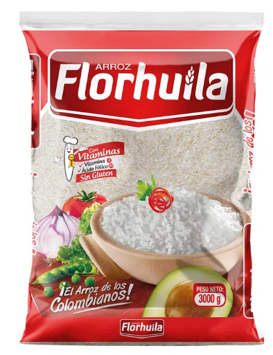 ARROZ FLOR HUILA REGULAR X 3000 GR
