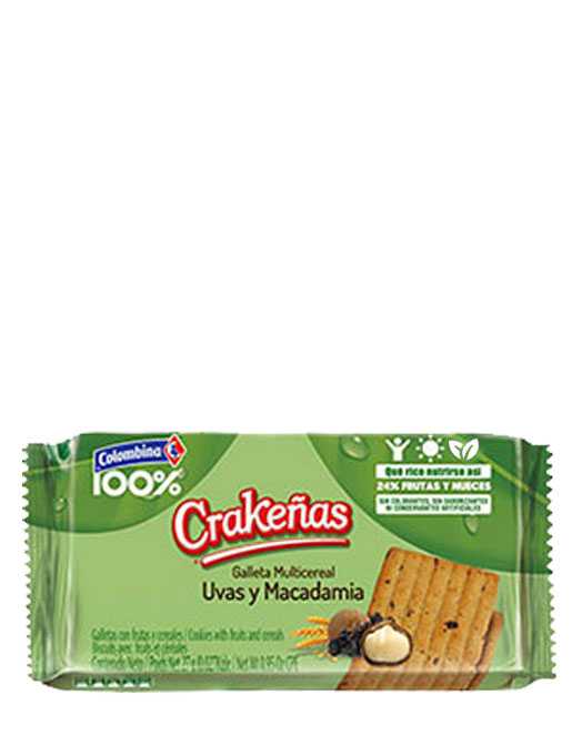 GALLETA CRAKEÑAS UVA MACADAMIA X 162 GR
