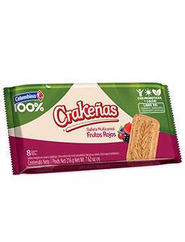 GALLETA CRAKEÑAS FRUTOS ROJOS X 216 GR