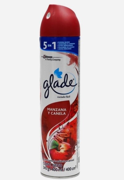 AMBIENTADOR GLADE SPRAY X 400 ML MANZANA CANELA