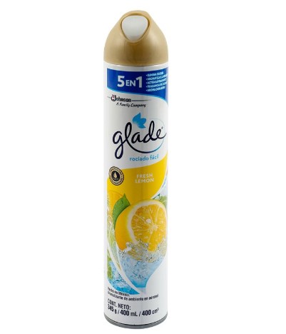 AMBIENTADOR GLADE SPRAY X 400 ML FRESH LEMON