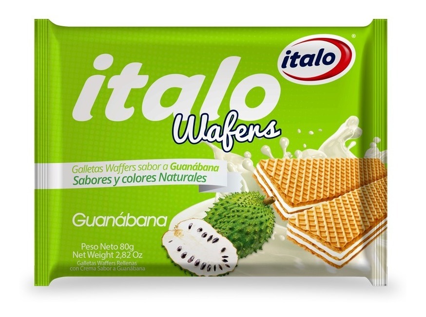 GALLETA ITALO WAFER MINITACO X 80 GR GUANABANA